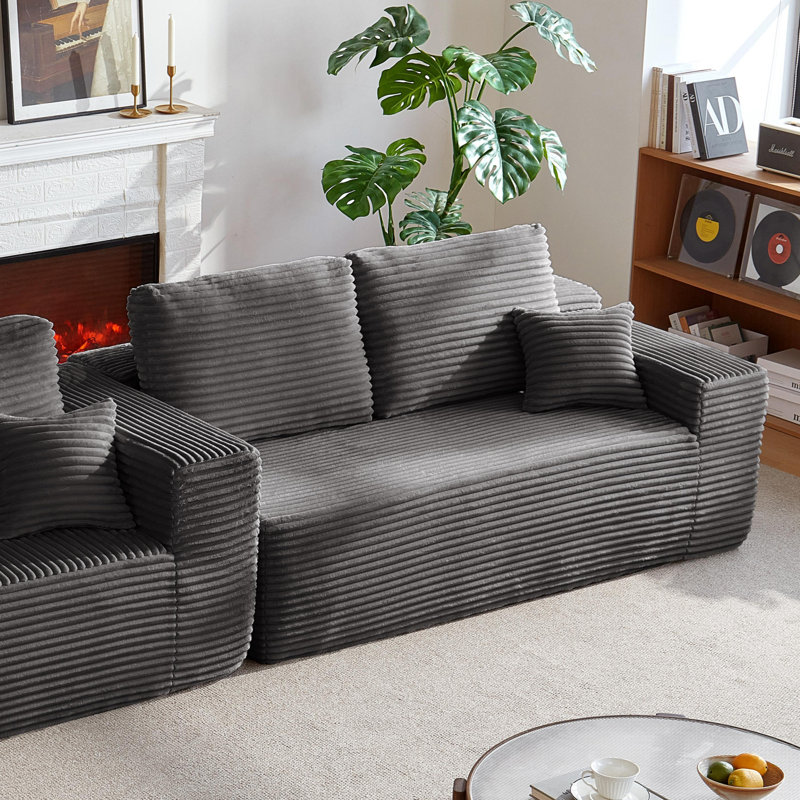 Méridiennes intérieures à compression, chaise longue moderne en tissu 68 pouces