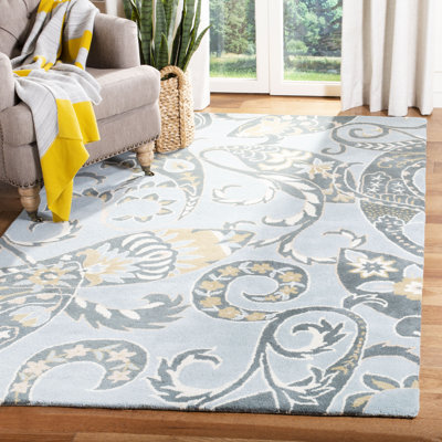 Matthews Hand Tufted Wool Floral Rug