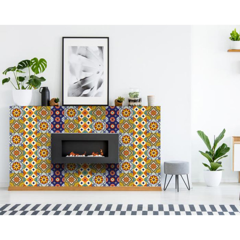 Carreau de mosaïque auto-adhésif en vinyle 4 po x 4 po
