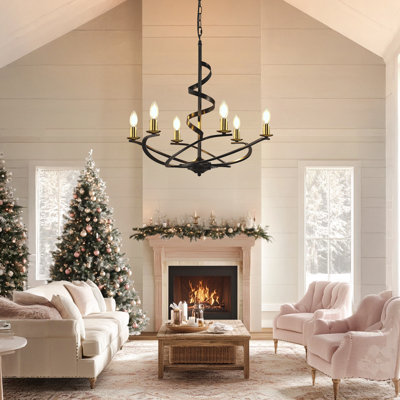 6 - Light Dimmable Chandelier