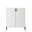 Buffet moderne à 2 portes avec porte-bouteilles et tablette de rangement réglable-384661798