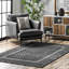 Tapis noir à motif géométrique Kahseem-822685915