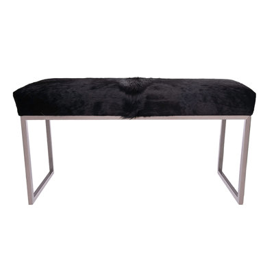 Upholstered Cowhide Bench
