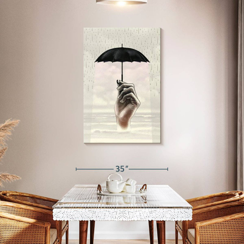 Kerner Umbrella Protecting Hand, 45" H x 30" W
