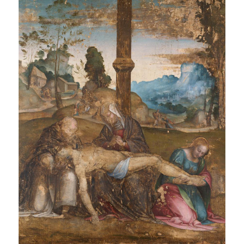 "Pieta" par Giovanni Di Lorenzo Larciani - Toile tendue avec châssis, H 48 po x l 33 po