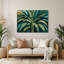 Hawaiian Fan Palm Blue Metal Wall Art