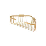 Deltana WBC1310CR003 Wire Basket, 13-1/4" x 10-1/4" Triangular Corner in PVD Polished Brass