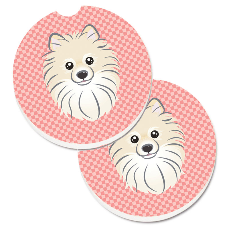 Sous-verre Retriever, Rose, Loulou de Poméranie