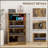Versatile Media Cabinet With Adjustable Shelves And Glass Doors For Organized Entertainment Setup
