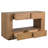 Ayma Sofa Console Table, 4 Drawers, 54 Inch Rectangular, Oak Brown