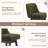 360°Bar Counter Stool with Solid Wood Frame-1518175755