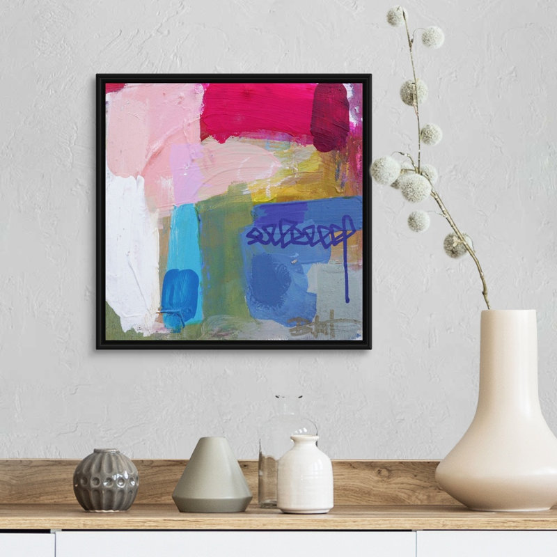 Reproduction d’art sur toile, "Bright Light" par B. Robert, Cadre noir, H 18 po x l 18 po x P 1,75 po
