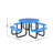 Kristy Commercial Grade Expanded Mesh Metal Outdoor Picnic Table with Anchors-1339674759