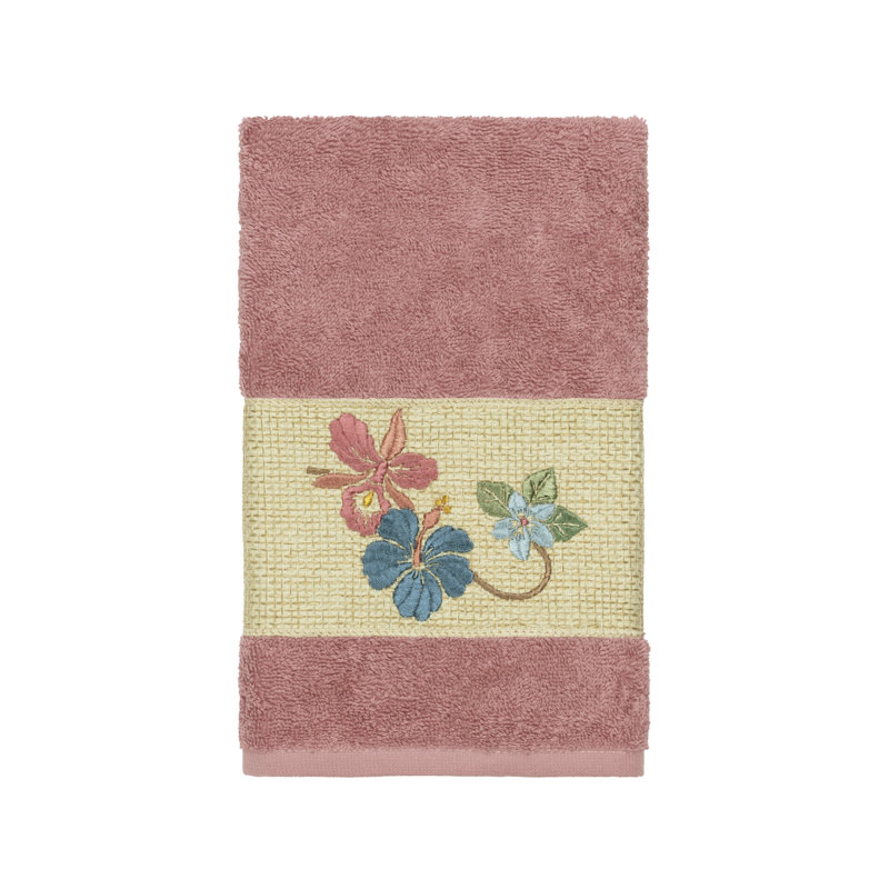 Caroline Turkish Cotton Midweight Hand Towel, Tea Rose