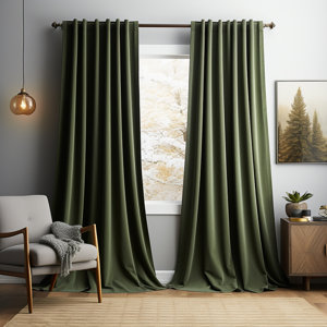 Lauier Velvet Room Darkening Curtain Pair