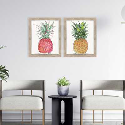 Palm Pineapples Framed Art