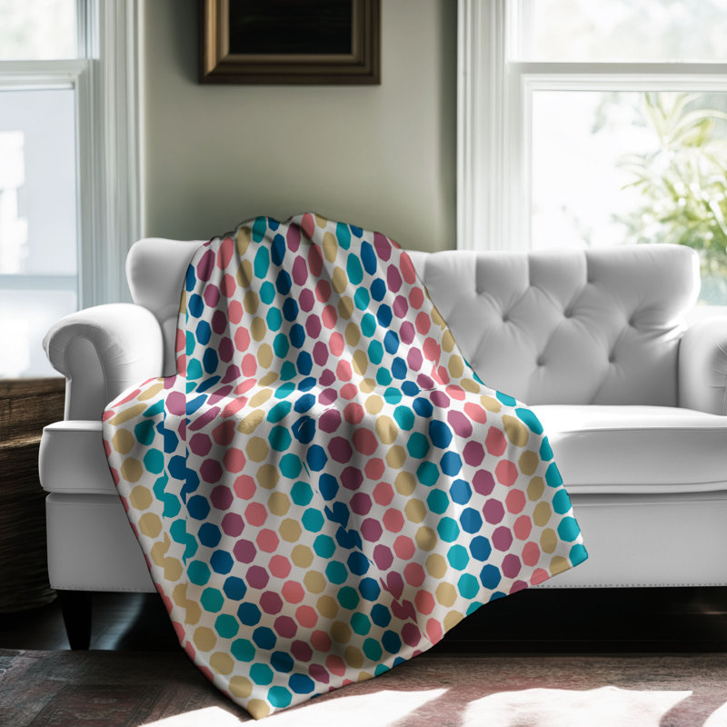 Coastal Pastels - 1 pièce Sherpa Premium, L 80 po x l 60 po