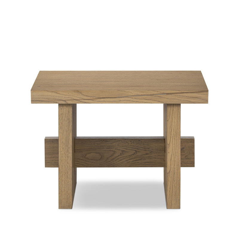 Isaac End Table, Rubbed Light Oak