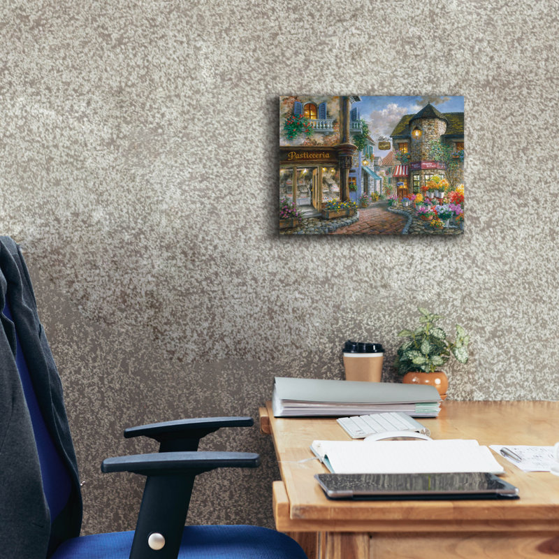  «Bello Piazza» par Nicky Boehme, art mural sur toile, 16 po x 12 po, H 12 po x l 16 po