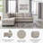 Jasmen Upholstered L-Shaped Sectional-90630158-90630157