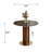 33" Luxe Round Dining Table with Multi-Layer Walnut Pedestal and Brushed Gold Base — Available in Glass, Warm Marble, and Marble Tops-1577430466