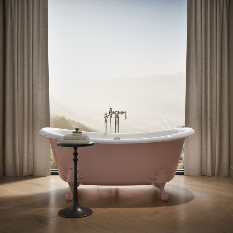Artifacts 66-1/8 In. X 32-1/2 In. Freestanding Bath, 150th Peach Blow