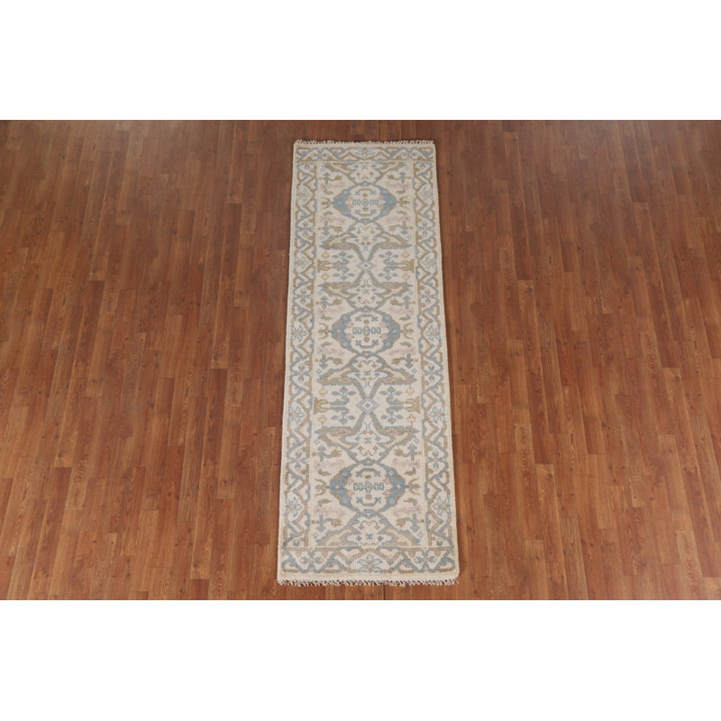 Tapis de couloir indien fait à la main 3 x 8 po