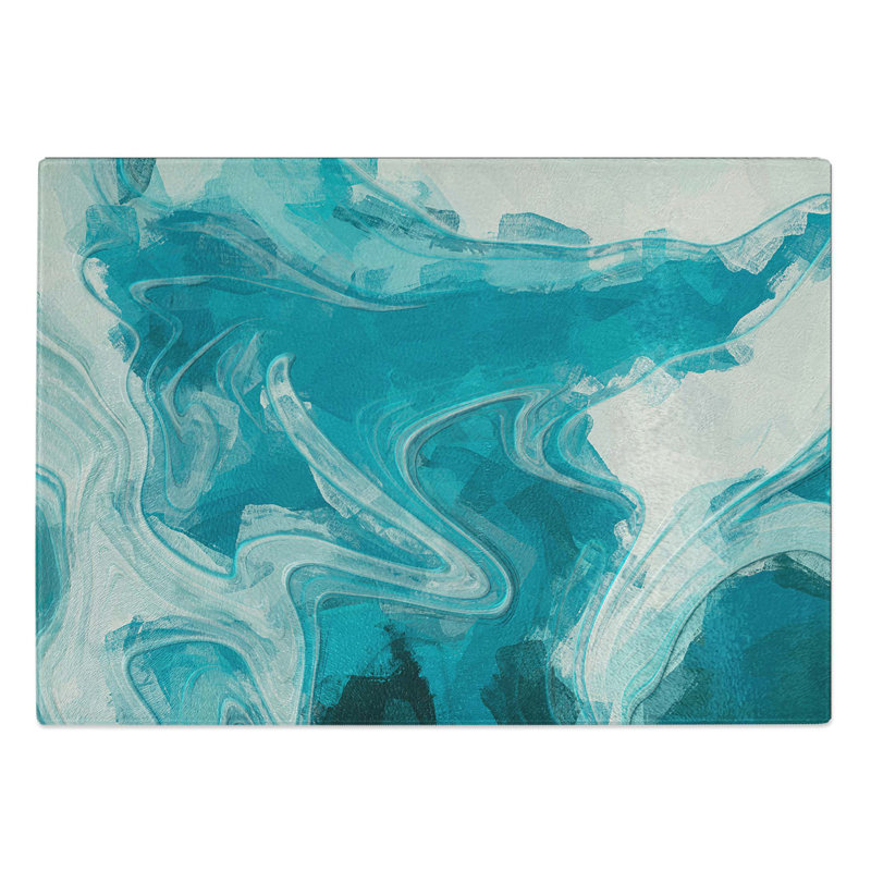 Tempered Glass Sea Dreams Chopping Board, 28.5 cm W x 20 cm L