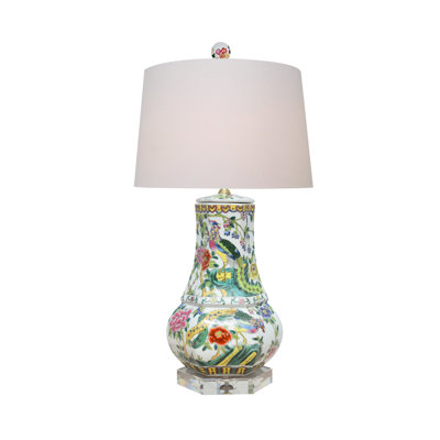 PORCELAIN PHOENIX BIRD SIX JAR LAMP