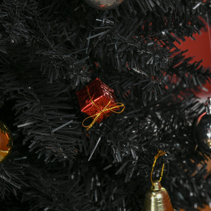 Arbre de Noël Kamyrah, 6', Noir, noir, noir, noir