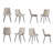 Mid-Century Modern Upholstered Dining Chairs with Tapered Metal Legs-1382268945