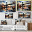 «Teal Bridge Urban Reflections Slate», reproduction sur toile-1282538757-1282538758