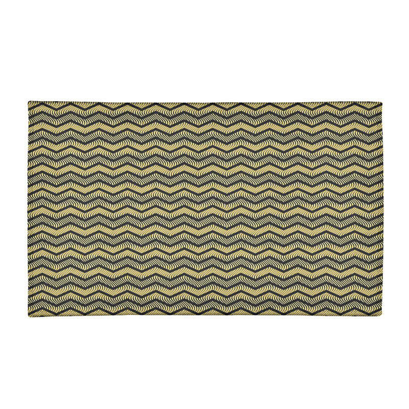 Tapis orange/brun foncé chevrons ondulés, Rectangle 3 pi x 5 pi