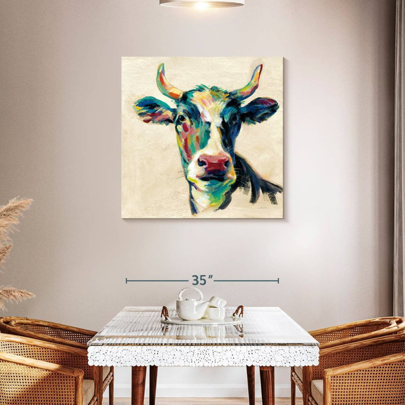 Crowle Expressionistic Cow III, 36" H x 36" W