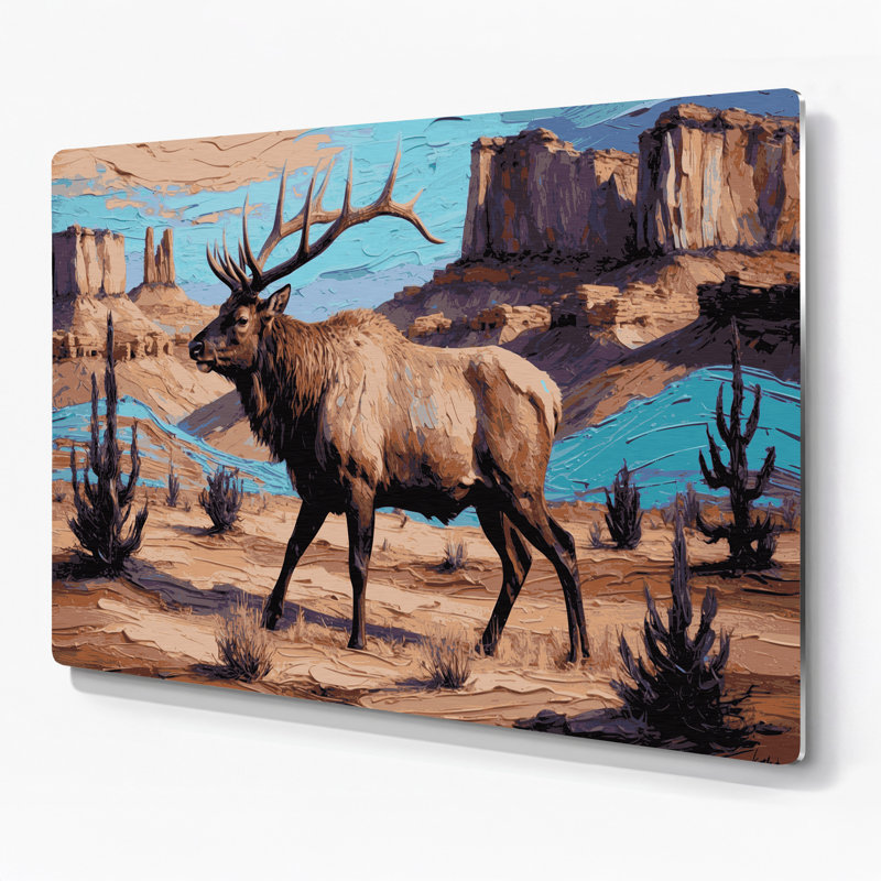 «Southwestern Animals», art mural gris en métal 26