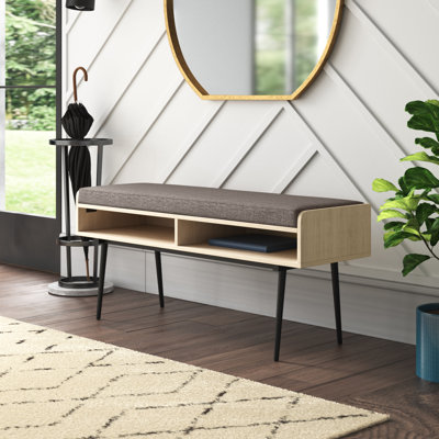 Heitman Linen Upholstered Storage Bench