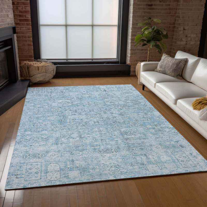 Tapis intérieur / extérieur Everlee avec envers antidérapant, Rectangle 9 pi x 12 pi