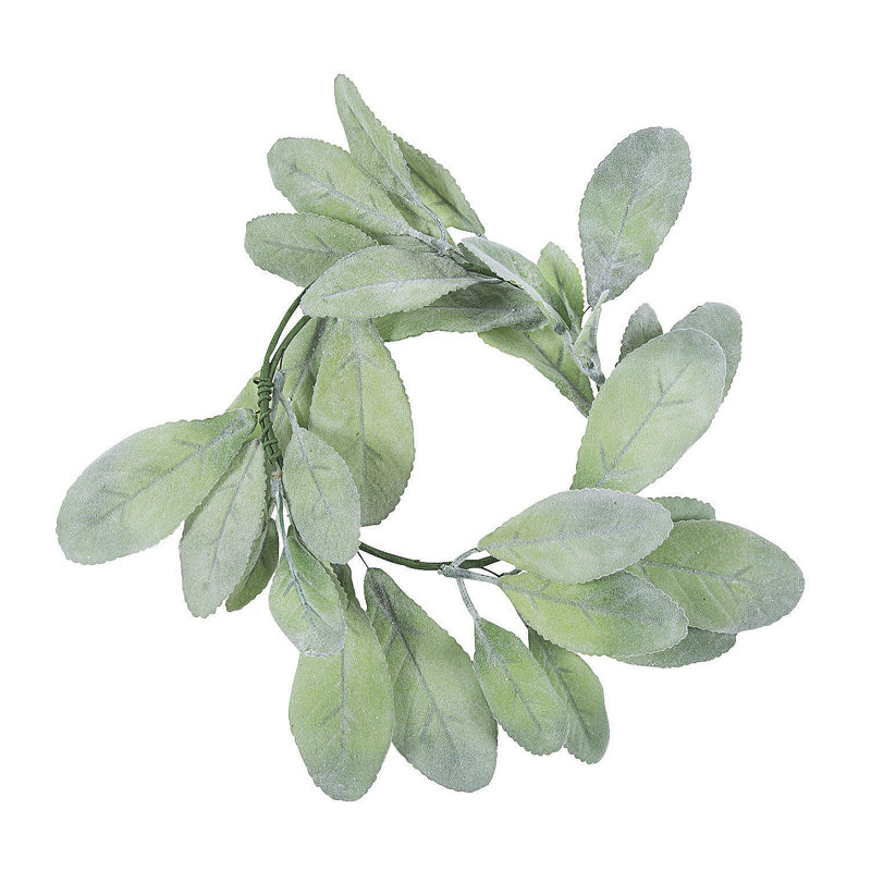 Faux Lambs Ear Polyester 5'' Wreath