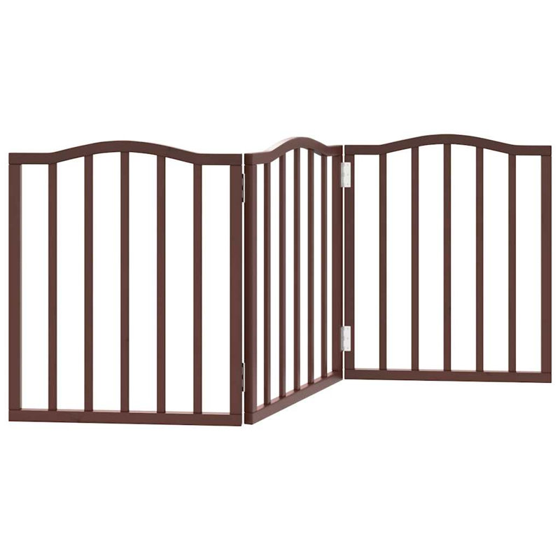 Archie & Oscar Dog Gate Foldable 3 Panels 150 Cm Poplar Wood, 60cm H x 150cm W x 2cm D, Brown