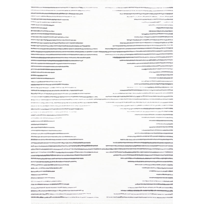 Tapis ivoire à motif géométrique, Rectangle 2 pi x 3 pi