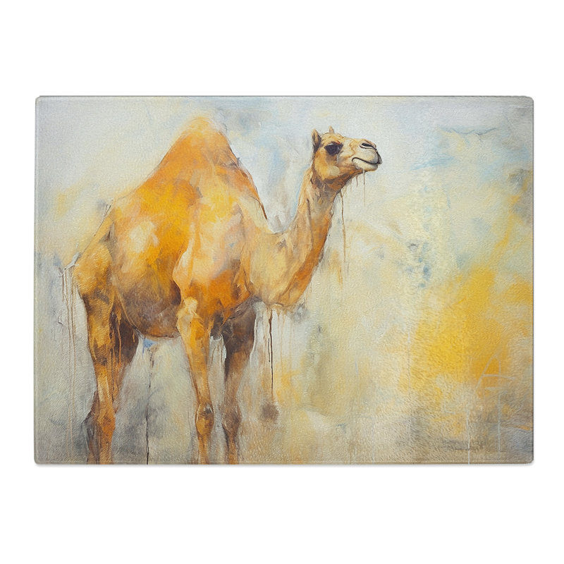 Camel Gestural  Glass Chopping Board