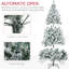 Arbre de 7,5 pi avec 1149 branches, 550 blanc chaud, moelleux, arbre de Noël artificiel Holiday Delight, lumières DEL colorées, feuilles floquées, décoration de base stable