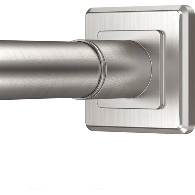 Tringle de rideau de douche réglable en nickel brossé 30-76 po sans tringle ni installation à vis