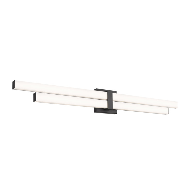 Éclairage pour salle de bain 2 lumières Brinli, Noir mat