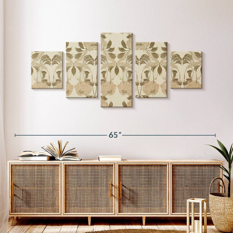 Soie avec design Art nouveau, H 24 po x l 55 po