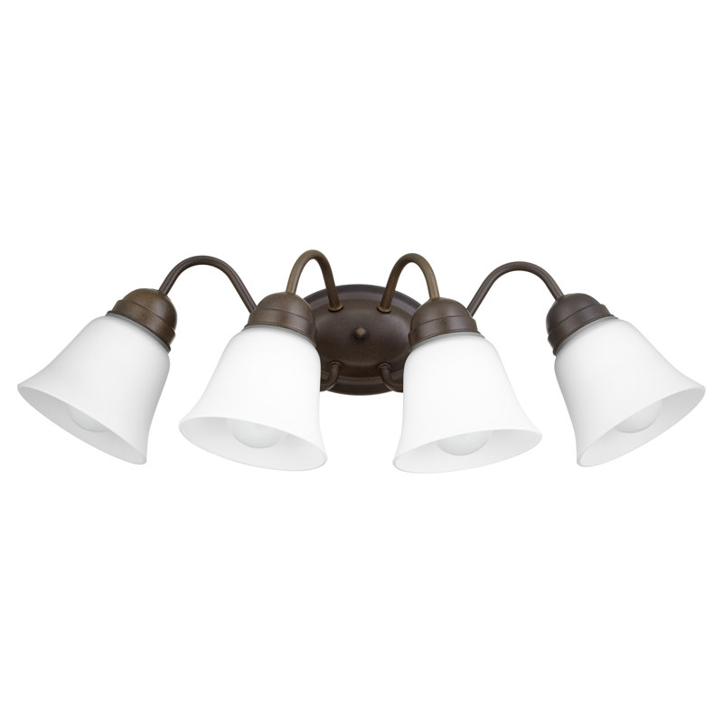 4 - Light Dimmable Vanity Light, Oiled Bronze