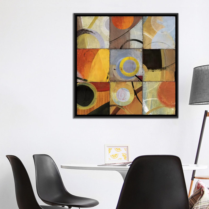 «Hole in Nine», impression sur toile, H 18 po x l 18 po x P 1,5 po, Toile avec cadre noir, Pas de tapis