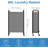 Slim Narrow 80L Rolling Oxford Fabric Laundry Hamper with Metal Frame