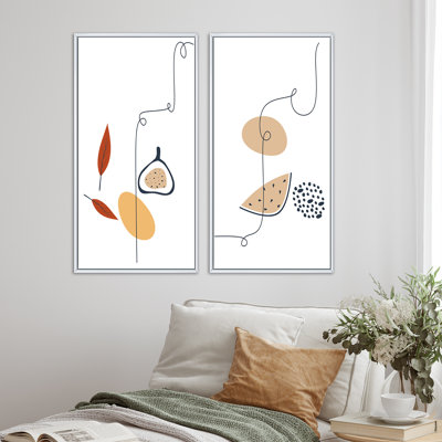 Bohemian Mid Century Geometric Typography II " Bohemian Mid Century Geometric Typography II " 2 - Pieces