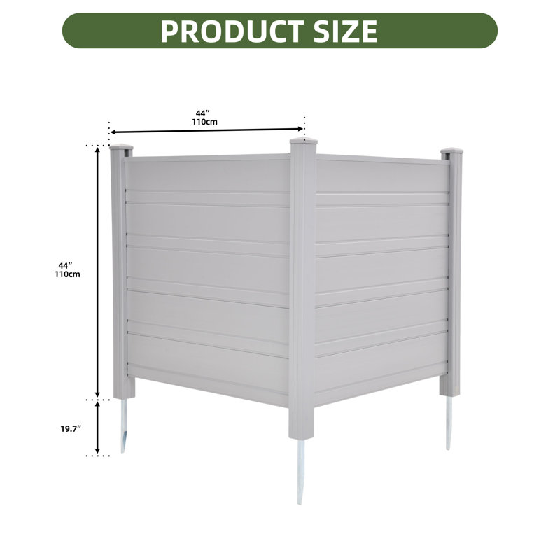 Écran d'intimité pour clôture de climatiseur avec piquets en métal l 44 po x H 44 po